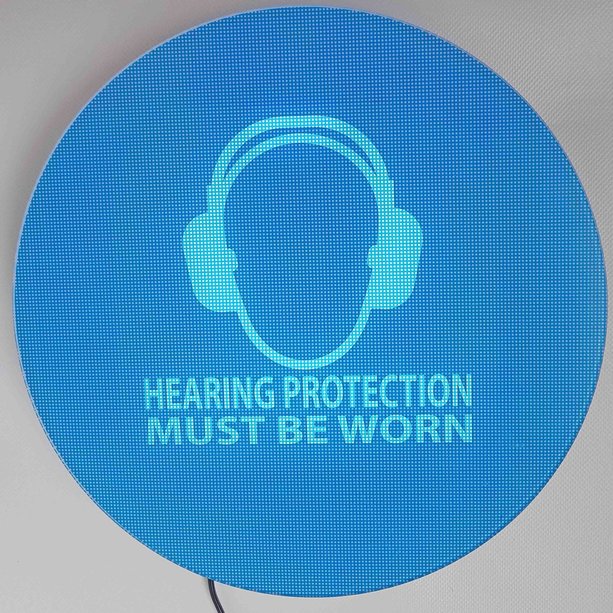Weatherproof noise activated warning signs