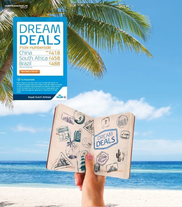 KLM's Dream Deals have landed at Humberside Airport!