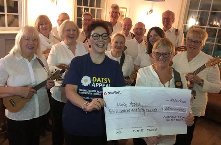 Ukulele ladies – and men – making music to support the Daisy Appeal