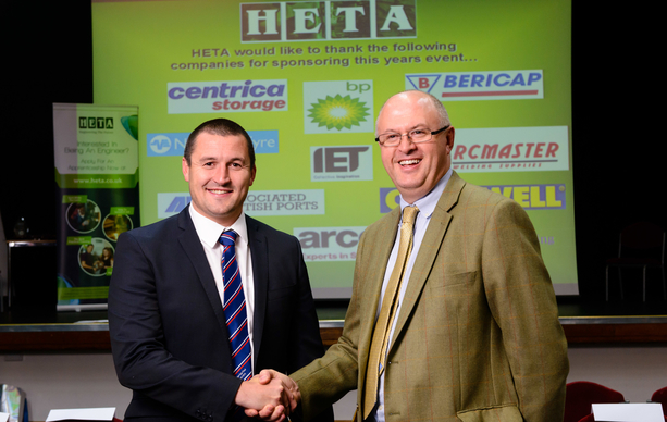 Chris controls the nerves for debut speech to HETA apprentices