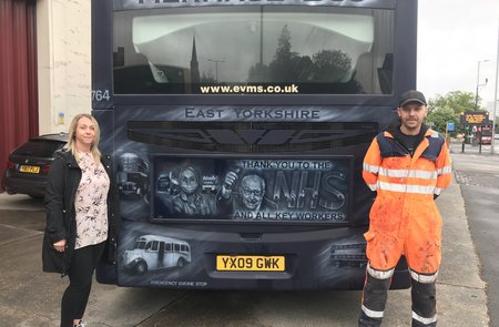 East Yorkshire employee creates bus design to honour NHS 