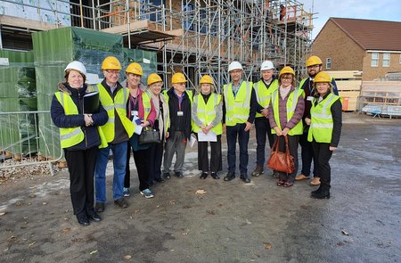Councillors counting down to completion after  behind the scenes tour of long-awaited health centre health centre being built by Chamber member Hobson & Porter.
