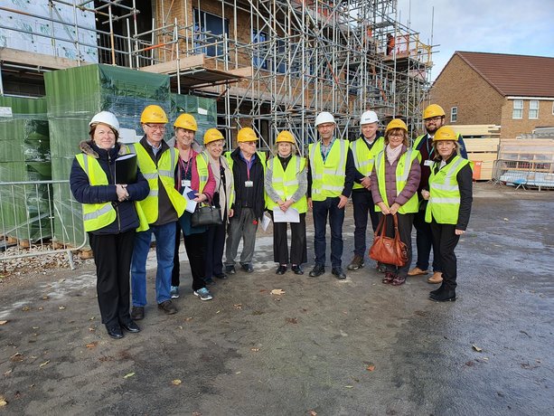 Councillors counting down to completion after  behind the scenes tour of long-awaited health centre health centre being built by Chamber member Hobson & Porter.