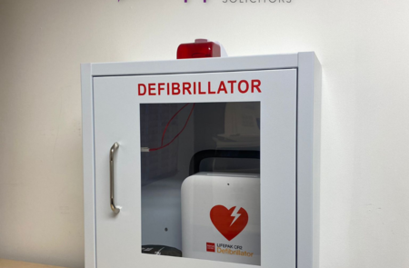 Pepperells Solicitors invest in lifesaving defibrillators  