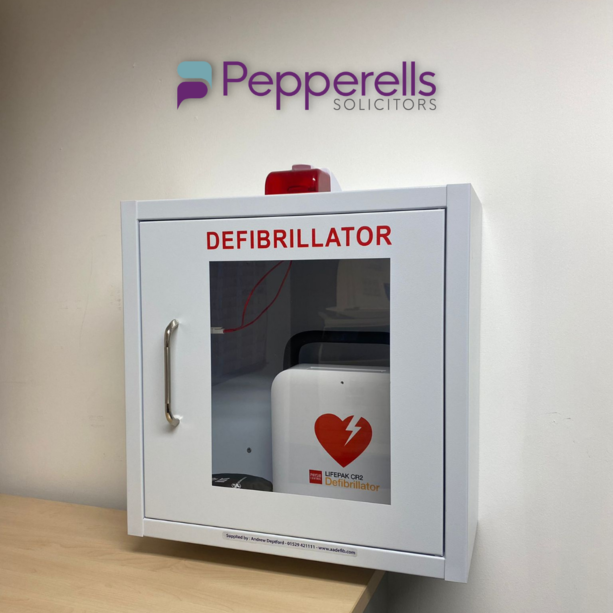 Pepperells Solicitors invest in lifesaving defibrillators  