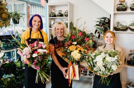 Flowers and food add to the puling power of Paragon Arcade