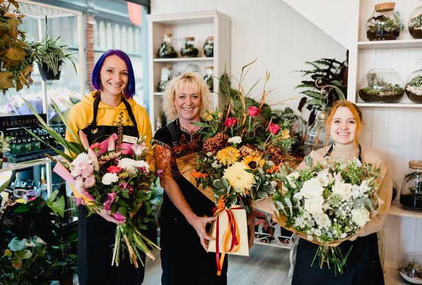 Flowers and food add to the puling power of Paragon Arcade