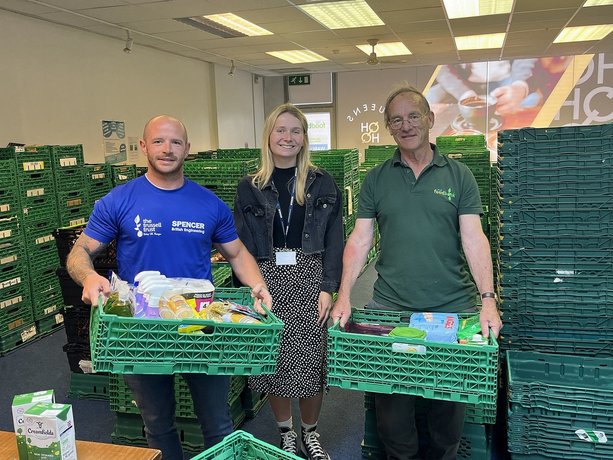 Foodbank charity benefits from Spencer Group generosity