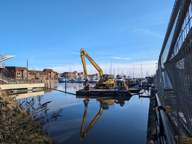 Work starts to create new permanent berth for historic lightship