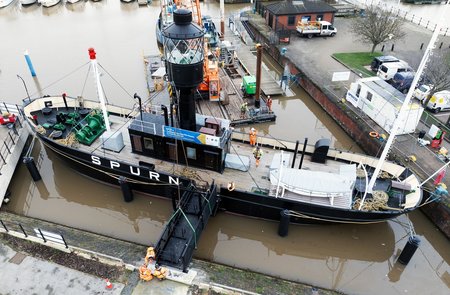 Young talent helps Spencer Group complete permanent berth for historic lightship