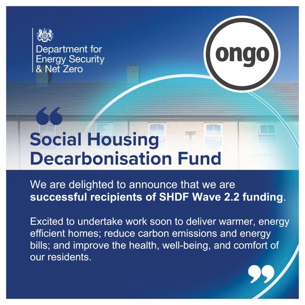 Ongo secures £2.3 million funding for social housing decarbonisation