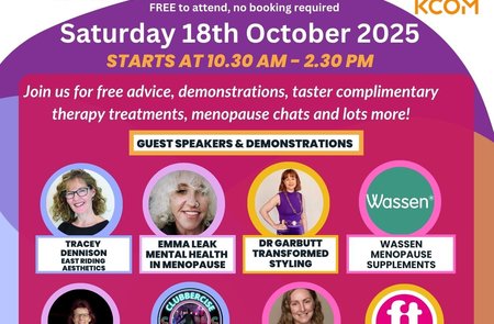 Menopause Hull 2025 - October 18th - 10.30 - 2.30 pm on the ground floor of Princes Quay Shopping Centre