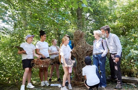 Students add new artistic appeal to Bridgehead business park nature trail