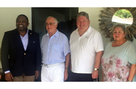 Talking trade, tourism and cricket over lunch in Caribbean