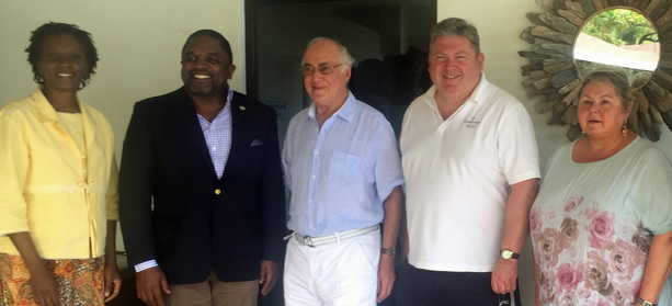 Talking trade, tourism and cricket over lunch in Caribbean