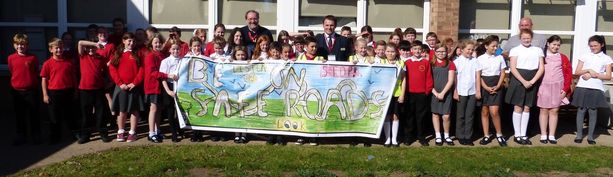 Winning road safety banners take pride of place in schools after law firm’s competition