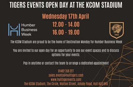 Tiger Events Open Day at KCOM Stadium Wednesday 17th April 2019