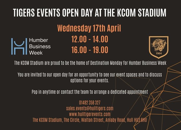 Tiger Events Open Day at KCOM Stadium Wednesday 17th April 2019