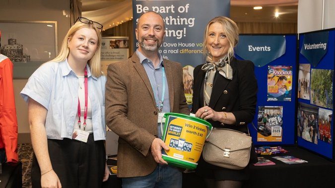 Dovehouse Hospice fundraising on their stand