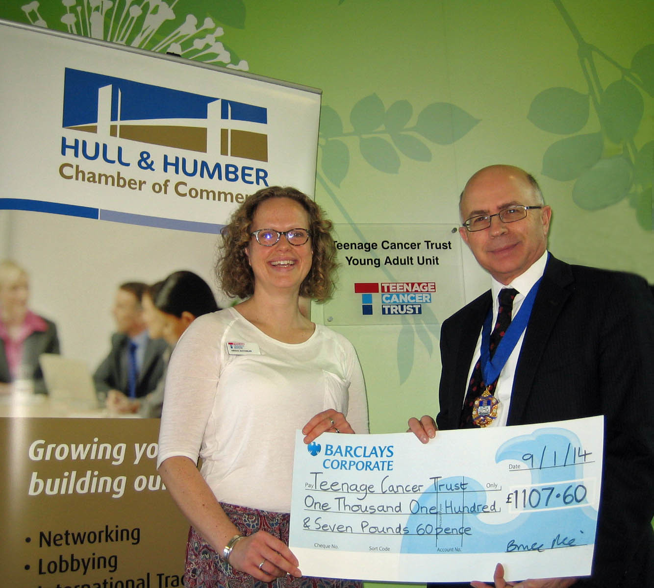 Chamber Annual Dinner raises £1,107 for Teenage Cancer Trust